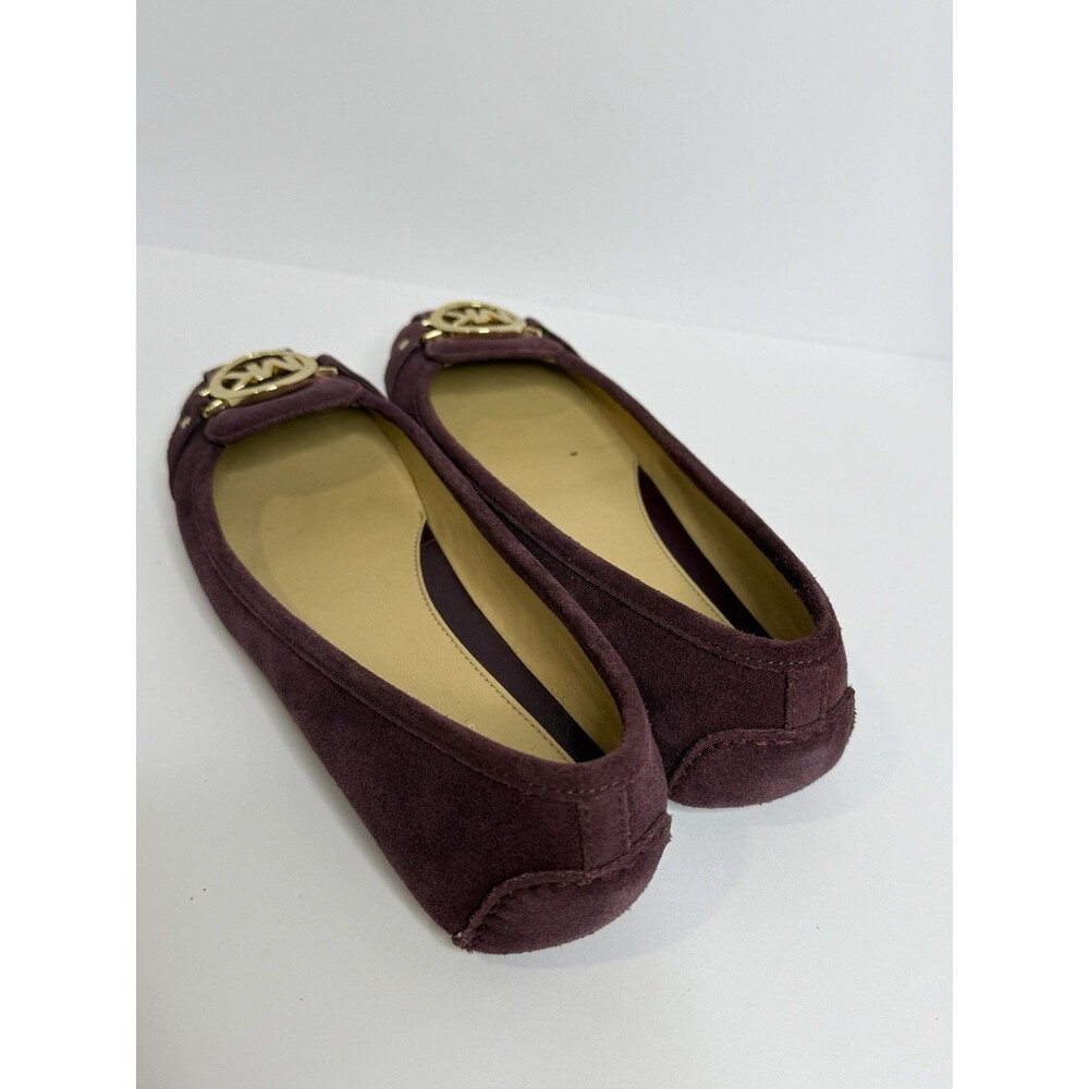 Never Worn Michael Kors MK Fulton Moc Suede Ballet Shoes Wine Women Size US 7 - Picture 7 of 9